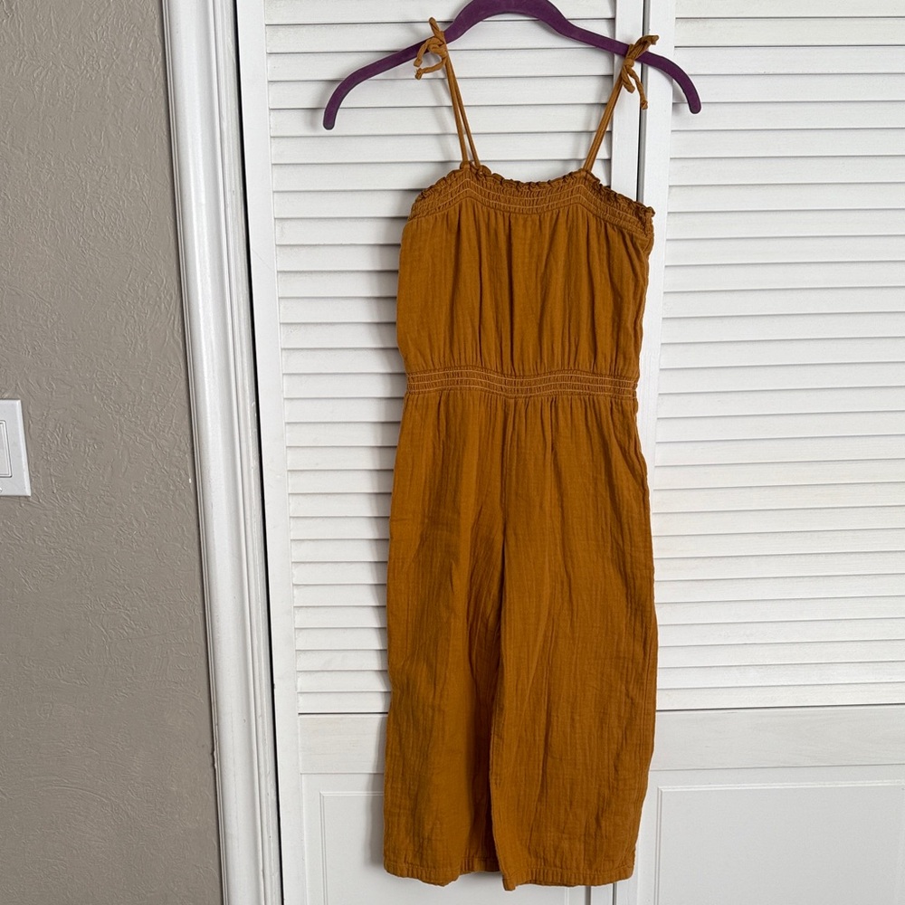 Old Navy Golden Brown Textured Jumpsuit